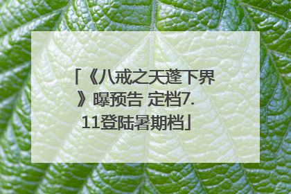 《八戒之天蓬下界》曝预告 定档7.11登陆暑期档