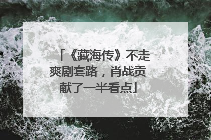 《藏海传》不走爽剧套路，肖战贡献了一半看点