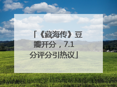 《藏海传》豆瓣开分，7.1分评分引热议
