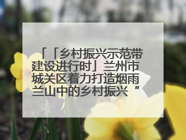 「乡村振兴示范带建设进行时」兰州市城关区着力打造烟雨兰山中的乡村振兴“样板间”