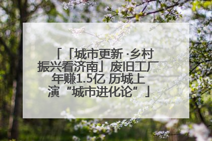 「城市更新 ·乡村振兴看济南」废旧工厂年赚1.5亿 历城上演“城市进化论”