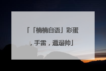 「楠楠自语」彩蛋，手雷，邋遢帅