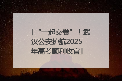 “一起交卷”！武汉公安护航2025年高考顺利收官