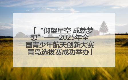 “仰望星空 成就梦想”——2025年全国青少年航天创新大赛青岛选拔赛成功举办