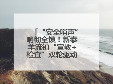 “安全哨声”响彻全镇！新泰羊流镇“宣教+检查”双轮驱动筑牢安全防线