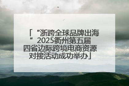 “浙跨全球品牌出海”2025衢州第五届四省边际跨境电商资源对接活动成功举办