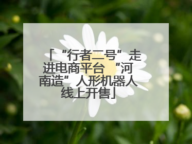 “行者二号”走进电商平台 “河南造”人形机器人线上开售
