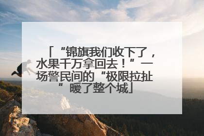 “锦旗我们收下了，水果千万拿回去！”一场警民间的“极限拉扯”暖了整个城
