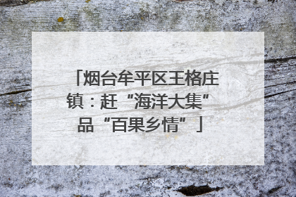 烟台牟平区王格庄镇：赶“海洋大集” 品“百果乡情”