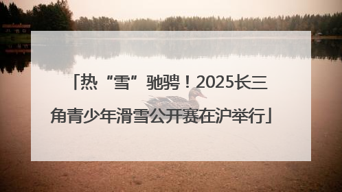 热“雪”驰骋！2025长三角青少年滑雪公开赛在沪举行