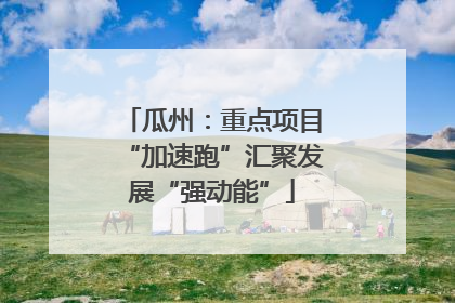 瓜州：重点项目“加速跑”汇聚发展“强动能”