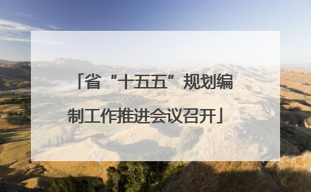 省“十五五”规划编制工作推进会议召开