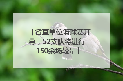 省直单位篮球赛开幕，52支队将进行150余场较量