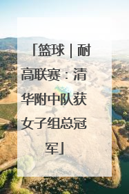 篮球｜耐高联赛：清华附中队获女子组总冠军