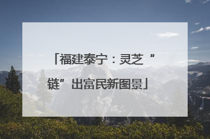 福建泰宁：灵芝“链”出富民新图景