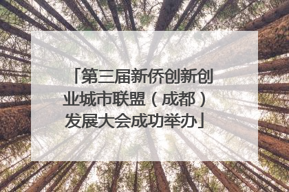 第三届新侨创新创业城市联盟（成都）发展大会成功举办