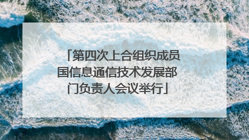 第四次上合组织成员国信息通信技术发展部门负责人会议举行