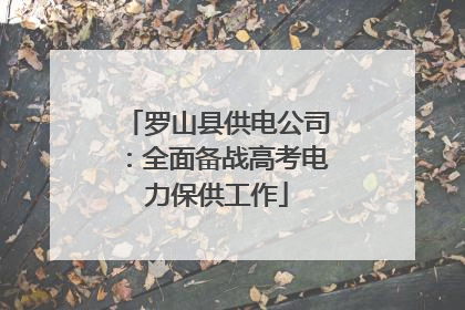 罗山县供电公司：全面备战高考电力保供工作
