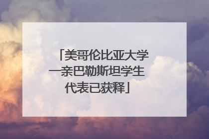 美哥伦比亚大学一亲巴勒斯坦学生代表已获释