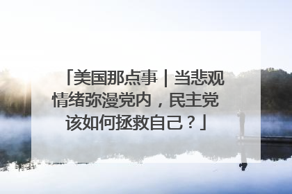 美国那点事｜当悲观情绪弥漫党内，民主党该如何拯救自己？