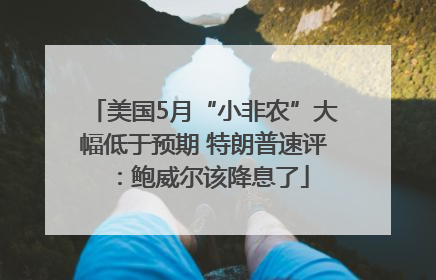 美国5月“小非农”大幅低于预期 特朗普速评：鲍威尔该降息了