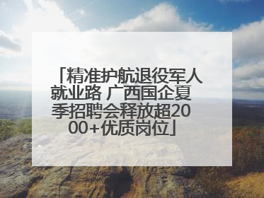 精准护航退役军人就业路 广西国企夏季招聘会释放超2000+优质岗位