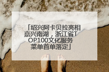 绍兴阿卡贝拉亮相嘉兴南湖，浙江省TOP100文化服务菜单首单落定