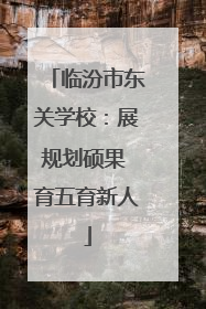 临汾市东关学校：展规划硕果 育五育新人