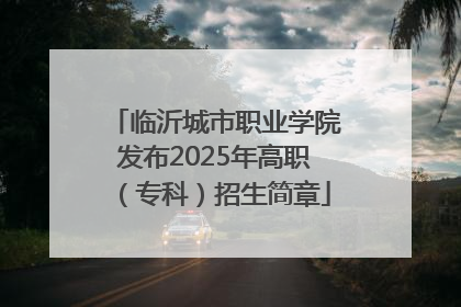 临沂城市职业学院发布2025年高职（专科）招生简章