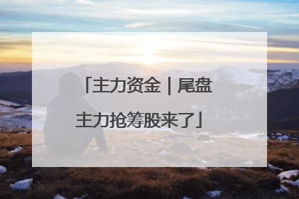 主力资金｜尾盘主力抢筹股来了
