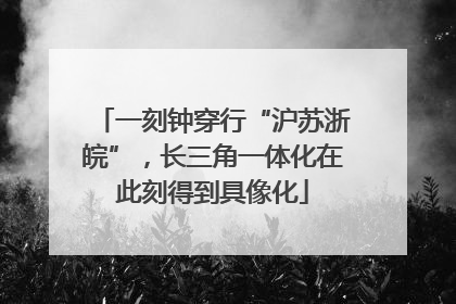 一刻钟穿行“沪苏浙皖”，长三角一体化在此刻得到具像化