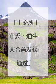 上交所上市委：道生天合首发获通过