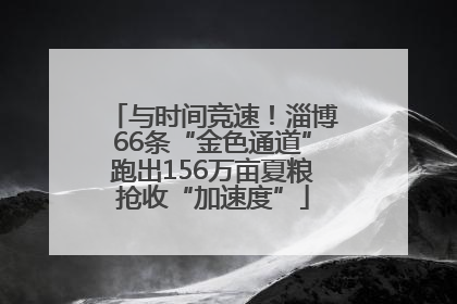 与时间竞速！淄博66条“金色通道”跑出156万亩夏粮抢收“加速度”