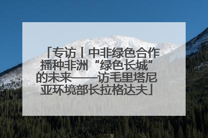 专访丨中非绿色合作播种非洲“绿色长城”的未来——访毛里塔尼亚环境部长拉格达夫