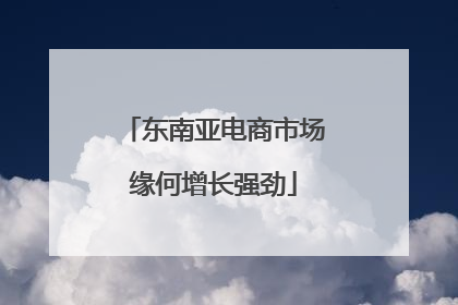 东南亚电商市场缘何增长强劲