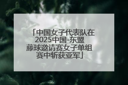 中国女子代表队在2025中国-东盟藤球邀请赛女子单组赛中斩获亚军