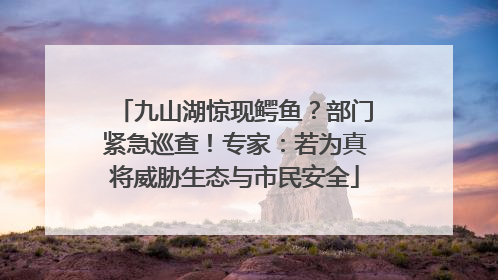 九山湖惊现鳄鱼？部门紧急巡查！专家：若为真将威胁生态与市民安全
