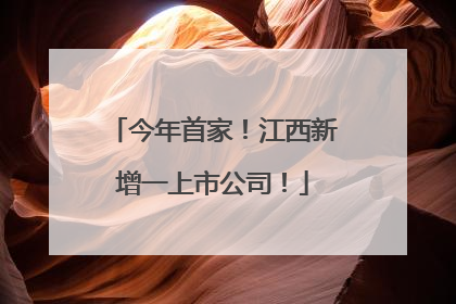 今年首家！江西新增一上市公司！