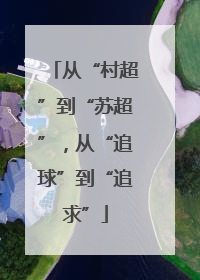 从“村超”到“苏超”，从“追球”到“追求”