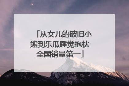 从女儿的破旧小熊到乐瓜睡觉抱枕全国销量第一