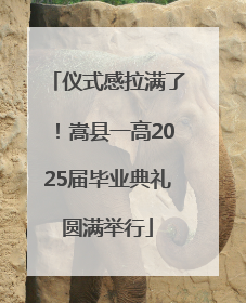 仪式感拉满了！嵩县一高2025届毕业典礼圆满举行