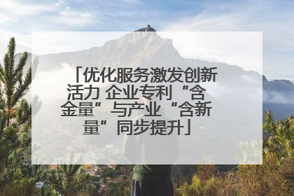 优化服务激发创新活力 企业专利“含金量”与产业“含新量”同步提升