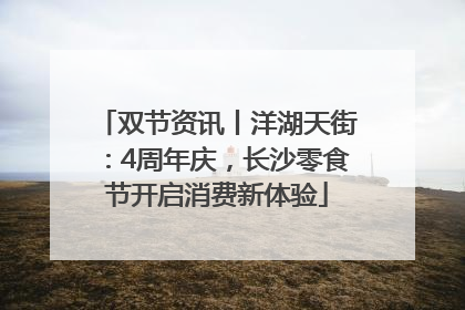 双节资讯丨洋湖天街：4周年庆，长沙零食节开启消费新体验