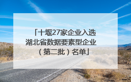 十堰27家企业入选湖北省数据要素型企业（第二批）名单