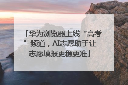 华为浏览器上线“高考”频道，AI志愿助手让志愿填报更稳更准