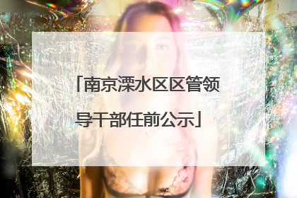 南京溧水区区管领导干部任前公示