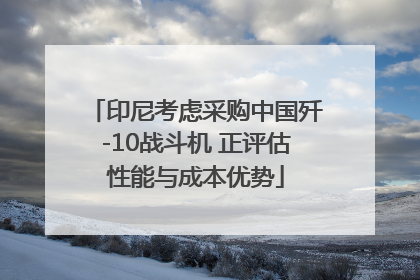 印尼考虑采购中国歼-10战斗机 正评估性能与成本优势