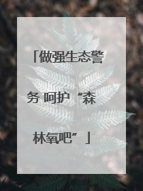 做强生态警务 呵护“森林氧吧”