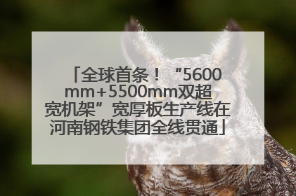 全球首条！“5600mm+5500mm双超宽机架”宽厚板生产线在河南钢铁集团全线贯通