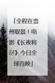 全程在贵州取景！电影《长夜将尽》今日全球首映